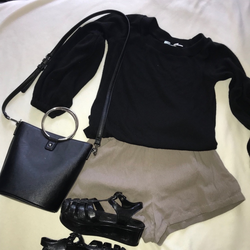 Olive Scrunched Shorts